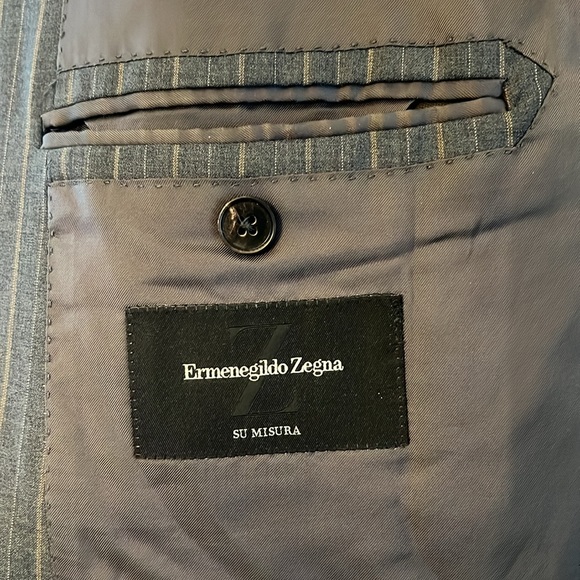 ERMENEGILDO ZEGNA 💯 WOOL BLAZER SZ L-XL - Picture 9 of 14